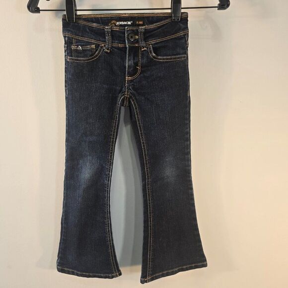 Girls Jordache Jeans Flare Cut Stretchable Blue Jeans Adjustable Waist Size 5 - Picture 1 of 10
